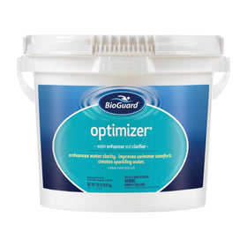 BioGuard Optimizer bottle pour creates sparkling, soft pool water for swimmer comfort.