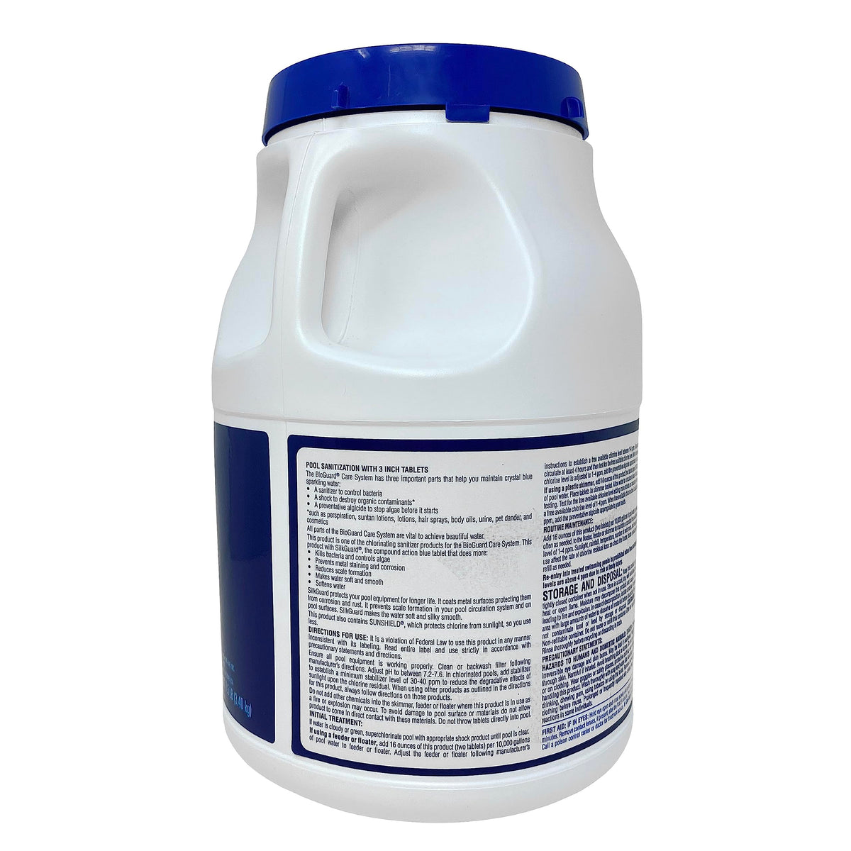 BioGuard SilkGuard algae-prevention crystals help keep pool water clear.