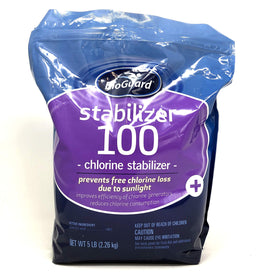 BioGuard Stabilizer 100 in granular soluble form protects outdoor pool chlorine