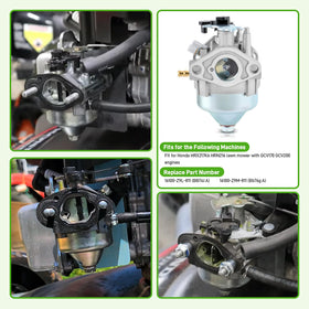 BioLion GCV170 carburetor packaging with included gaskets, filter, and more