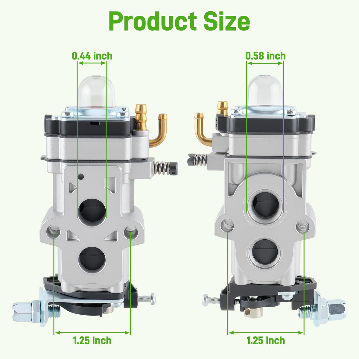 BioLion primer bulb enables quick start and priming.