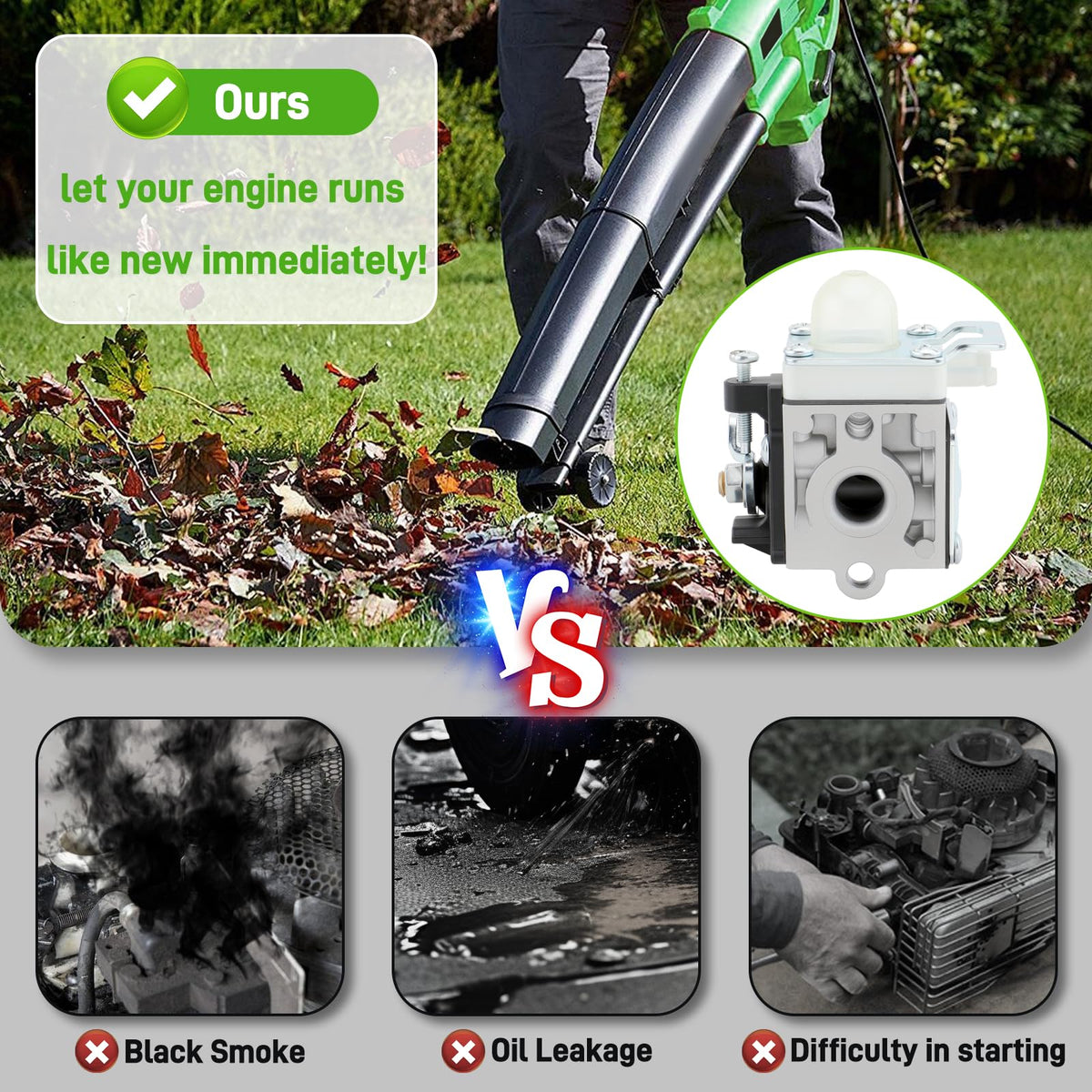 BioLion spark plug and vent set for steady ignition and breath of engine
