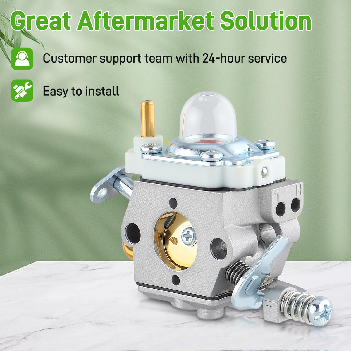 BioLion spark plug included for reliable combustion and maintenance.