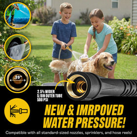 BIONIC STEEL PRO brass fittings resist high pressure up to 500 PSI.