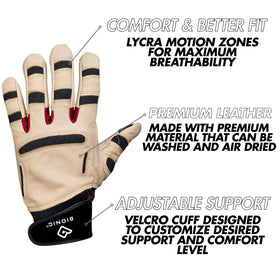 ReliefGrip interior with terrycloth keeps hands cool and dry.