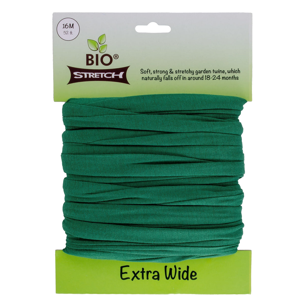 Biostretch extra-wide tree ties green bundle providing gentle support for large plants.