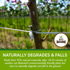 Biostretch 65 ft tape enabling versatile home gardening setups