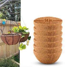 Biotolot 14-inch coconut fiber liner in natural color for moisture retention in baskets