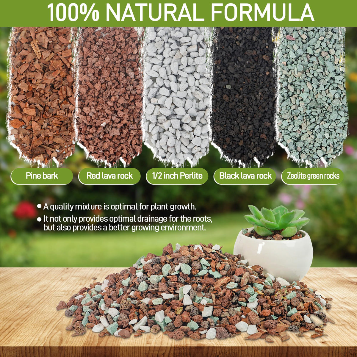 Biotolot bonsai soil mix showing bark component for natural nutrients.