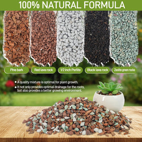 Biotolot bonsai soil mix showing bark component for natural nutrients.