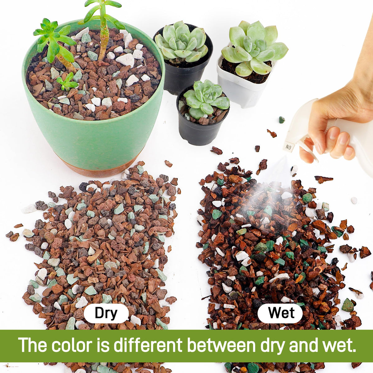 Biotolot bonsai soil features green zeolite to improve moisture retention.