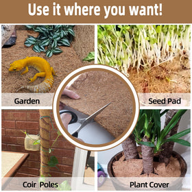 Biotolot Coco Liner Roll used as hanging basket liner for neat, natural aesthetics and airflow.
