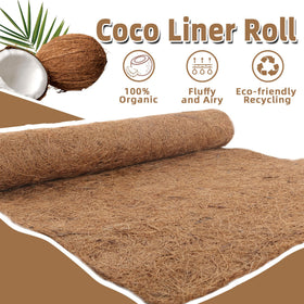Biotolot Coco Liner Roll for cutting demonstrates customizable coconut fiber liner for any container.