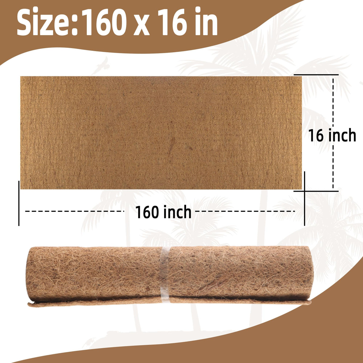 Biotolot Coco Liner Roll in window box setup highlighting natural texture and adaptable sizing.