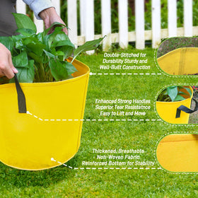 Biotolot grow bag with two handles for easy transport