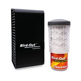 Bird-Out cartridge ready for replacement deters birds humanely.