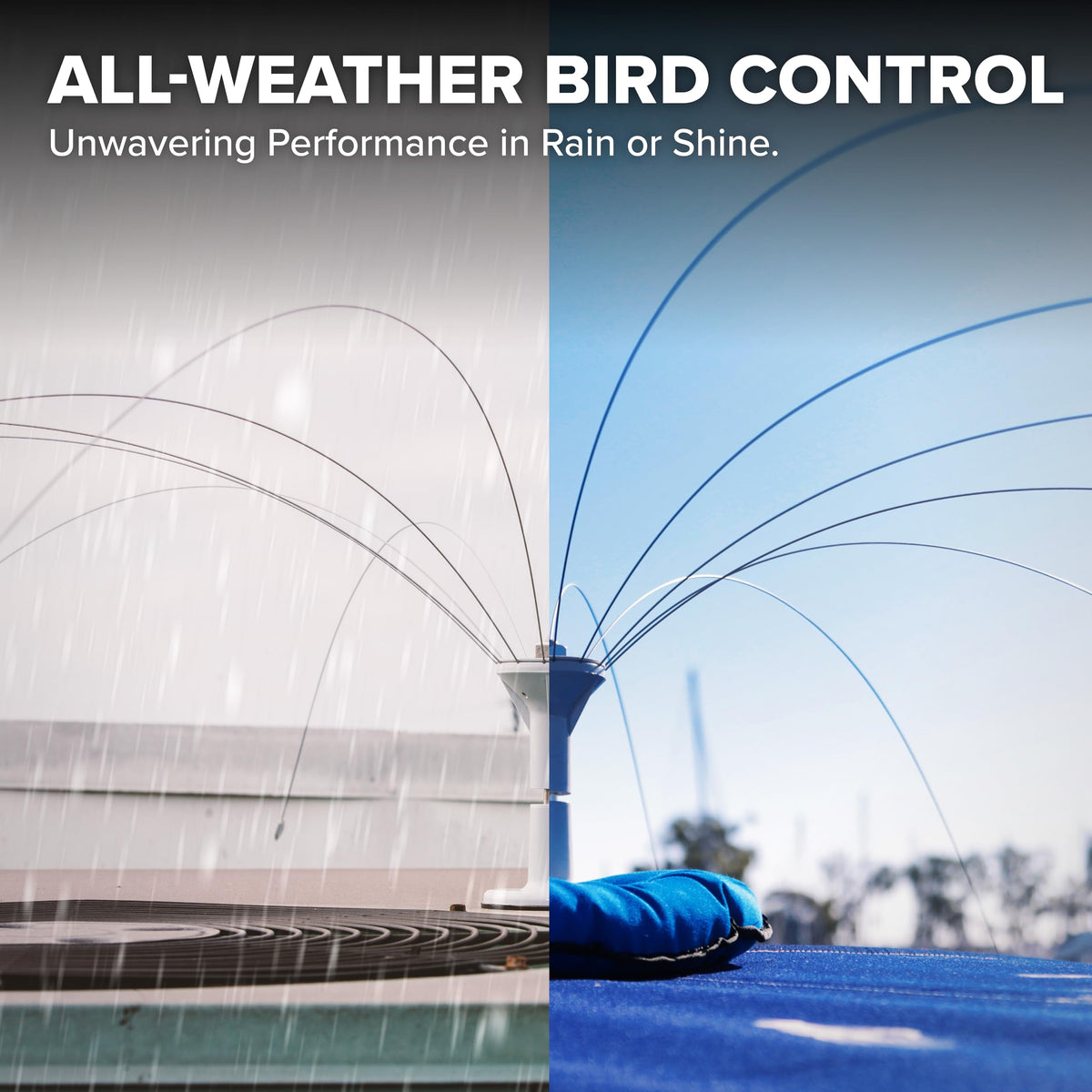 Bird B Gone Bird Spider 360 made of 316 stainless steel for long-lasting outdoor use.