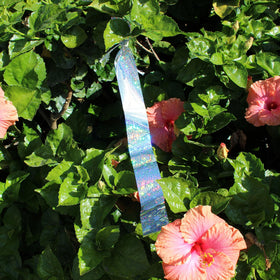 Sunlight reflects off Bird B Gone tape creating a vivid display to deter seagulls near patios