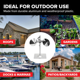 Bird B Gone Reflect-A-Bird rooftop deterrent helps prevent bird visits on eaves.