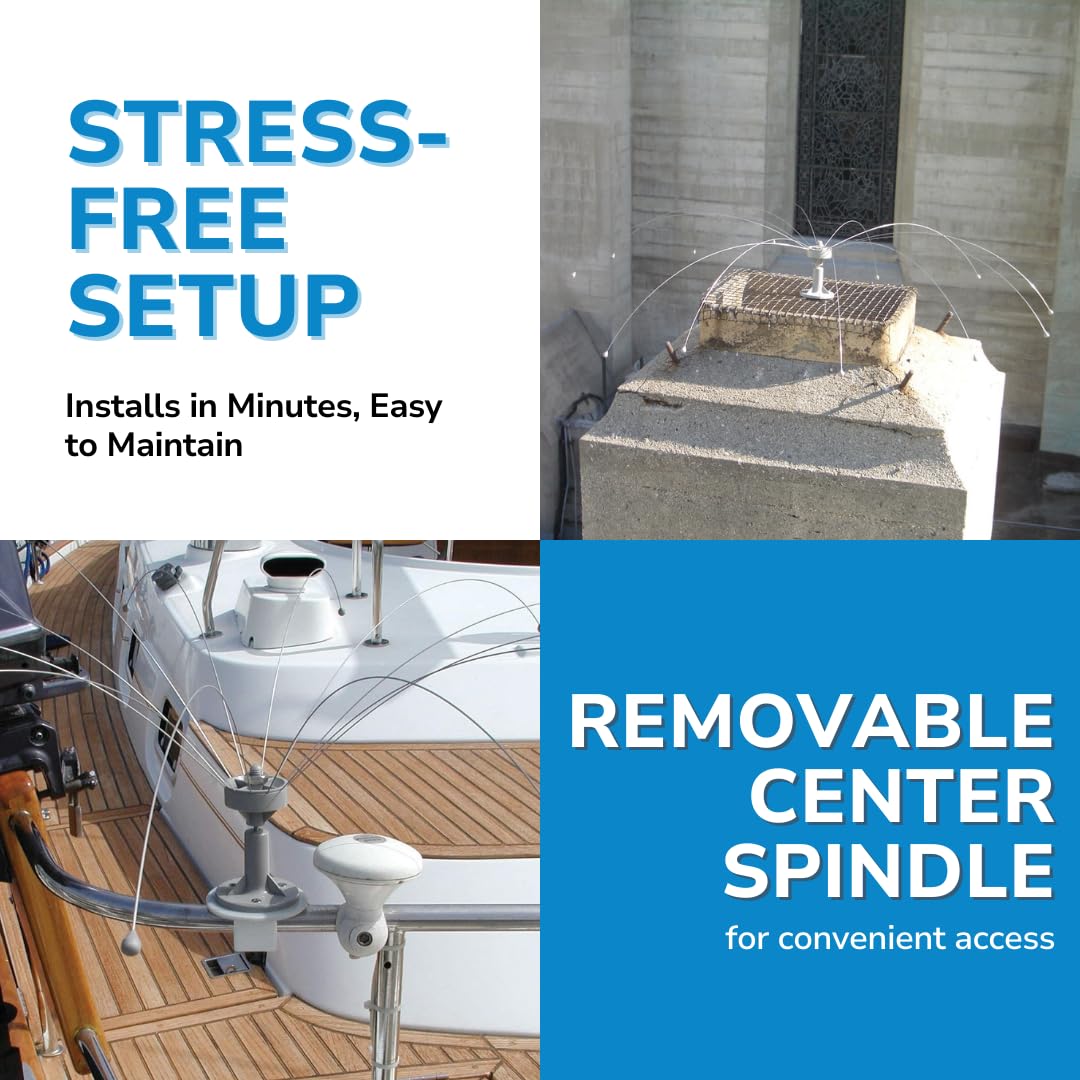 Durable stainless design withstands wind, sun and coastal climates.