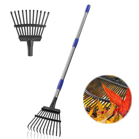 Bird Twig garden rake with 11 tines for efficient leaf removal.