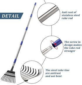 Bird Twig rake ships with all hardware for quick assembly.