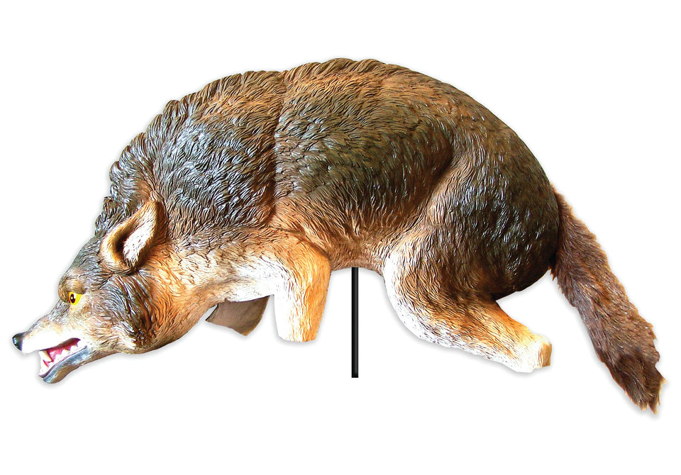 Bird-X 3D Coyote Decoy appears lifelike from all angles to deter birds.