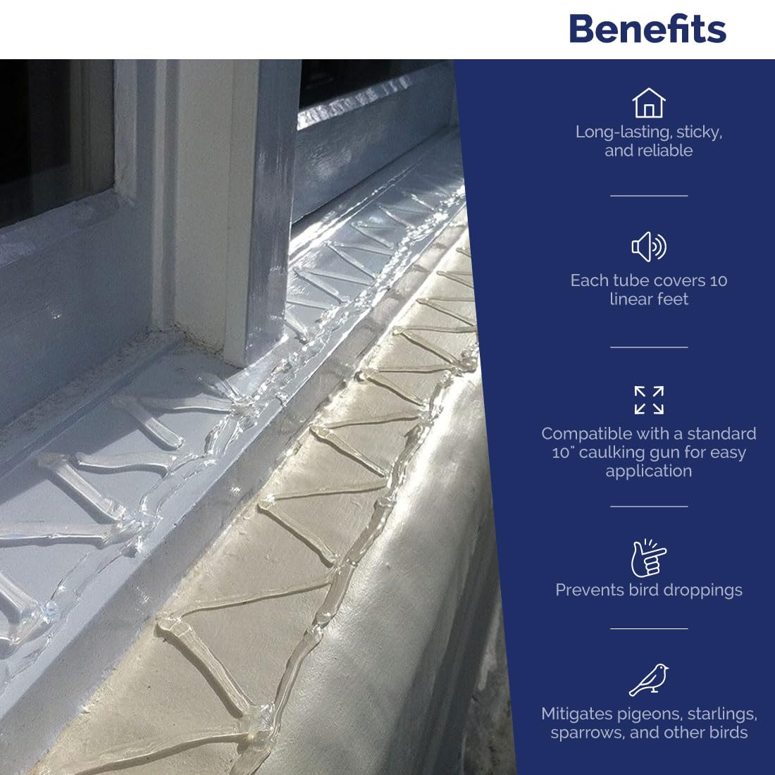 Bird-X Bird Proof Gel on chimneys blends with exterior while deterring birds