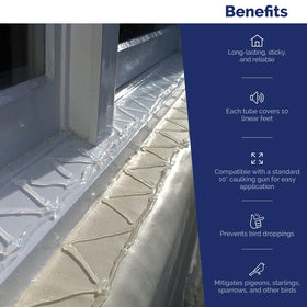 Bird-X Bird Proof Gel on chimneys blends with exterior while deterring birds