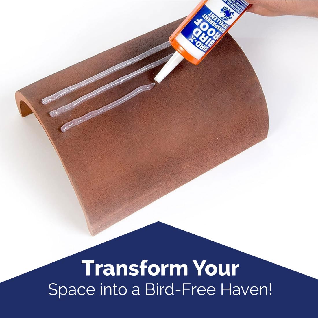Bird-X Bird Proof Gel on rafters provides humane, long-lasting deterrence