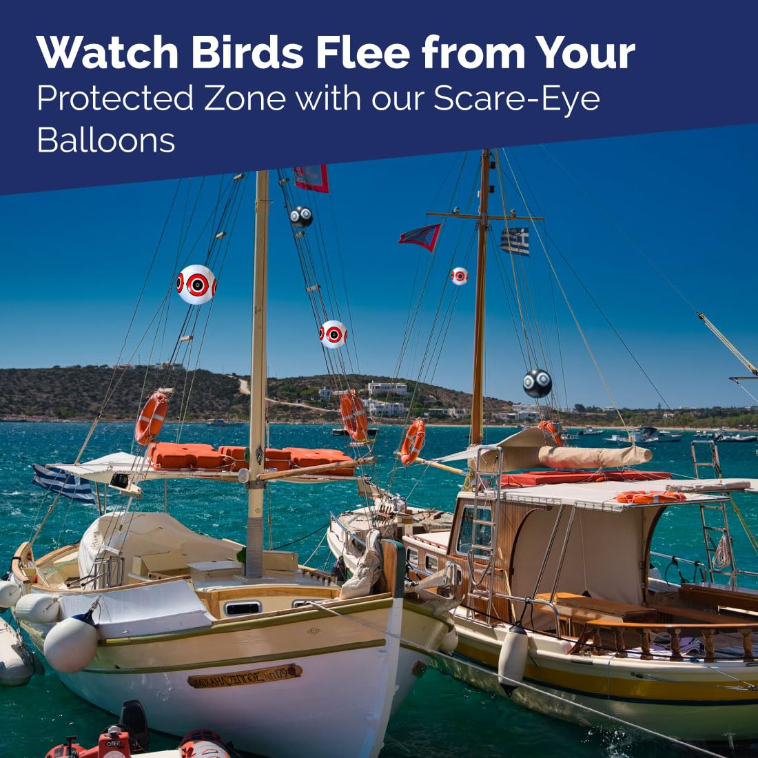 Bird-X Scare Eye Balloon featuring 3D eye design for predator-like deterrence