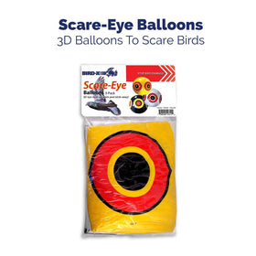 Bird-X Scare Eye Balloon in black enhances visibility for rooftop deterrence