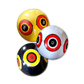 Bird-X Scare Eye Balloon in yellow with bold 3D eyes to deter birds outdoors