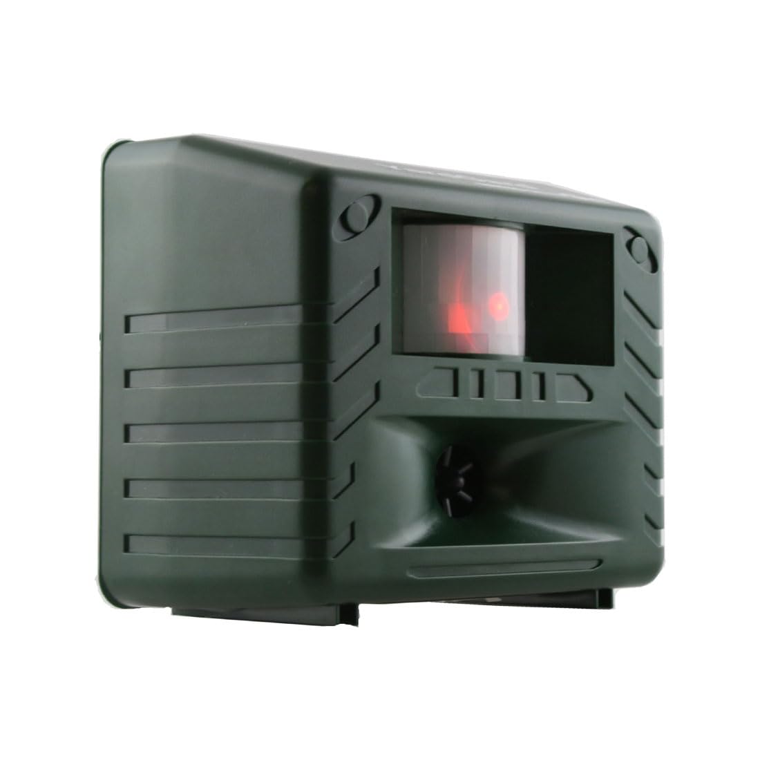 Bird-X Yard Gard ultrasonic decoy device deters deer, rabbits, and other yard pests.