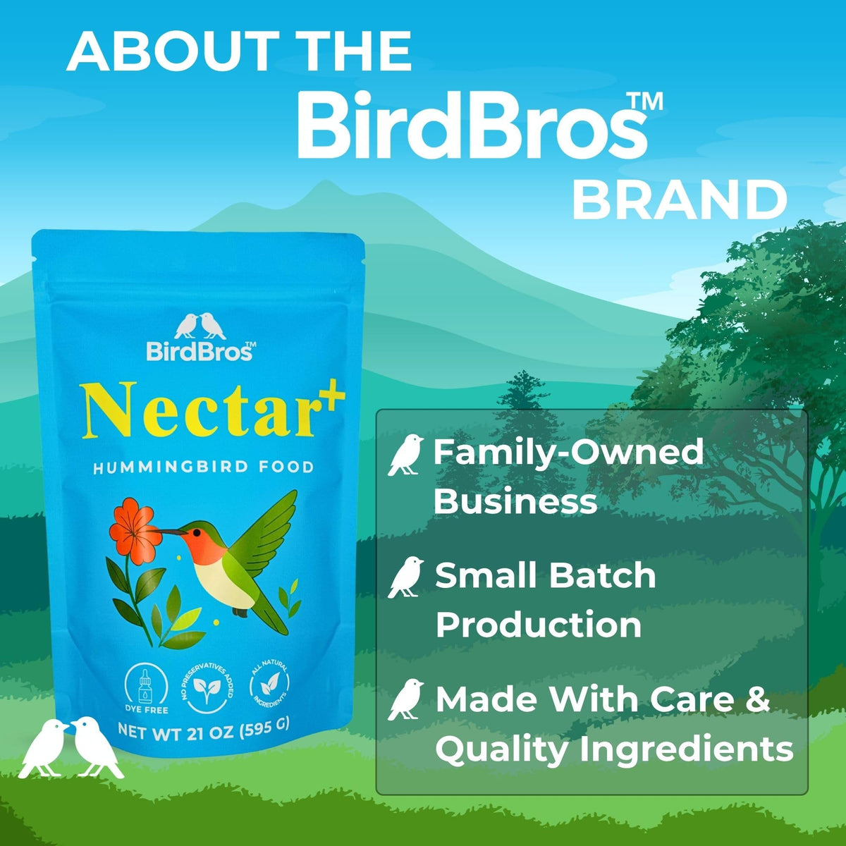 BirdBros nectar brings steady backyard visits and reliable feeding.