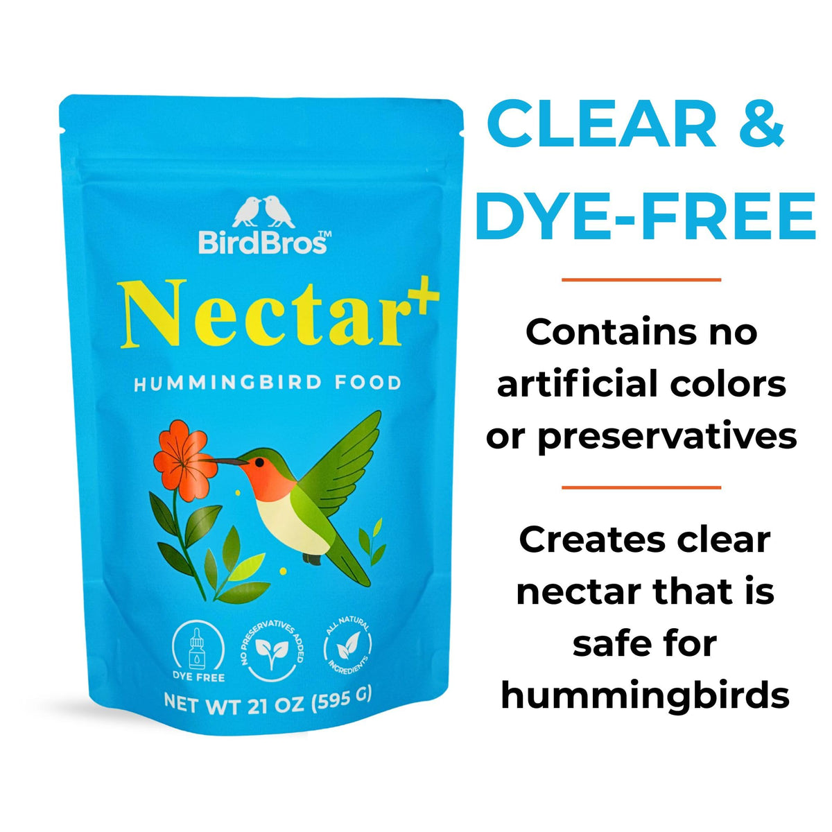 BirdBros easy-mix scoop blends with water for any feeder.