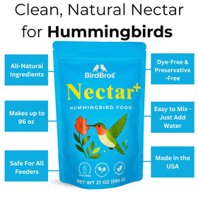 BirdBros Nectar Plus powder dissolves quickly in water for fast mix.