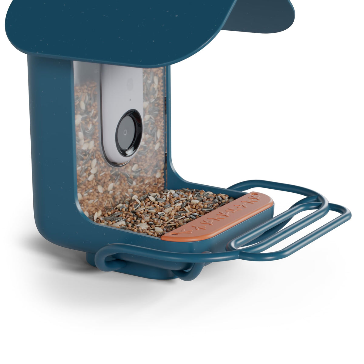 BirdBuddy blue perch extender features easy setup for quick installation.