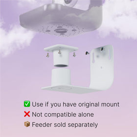 BirdBuddy Wall Mount enables mess-free refills from any angle.