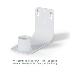 BirdBuddy Wall Mount attached to a wall enables quick, secure placement.