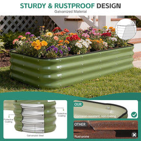 BIRDSINYARD 4x4x1ft modular bed enables larger planting area