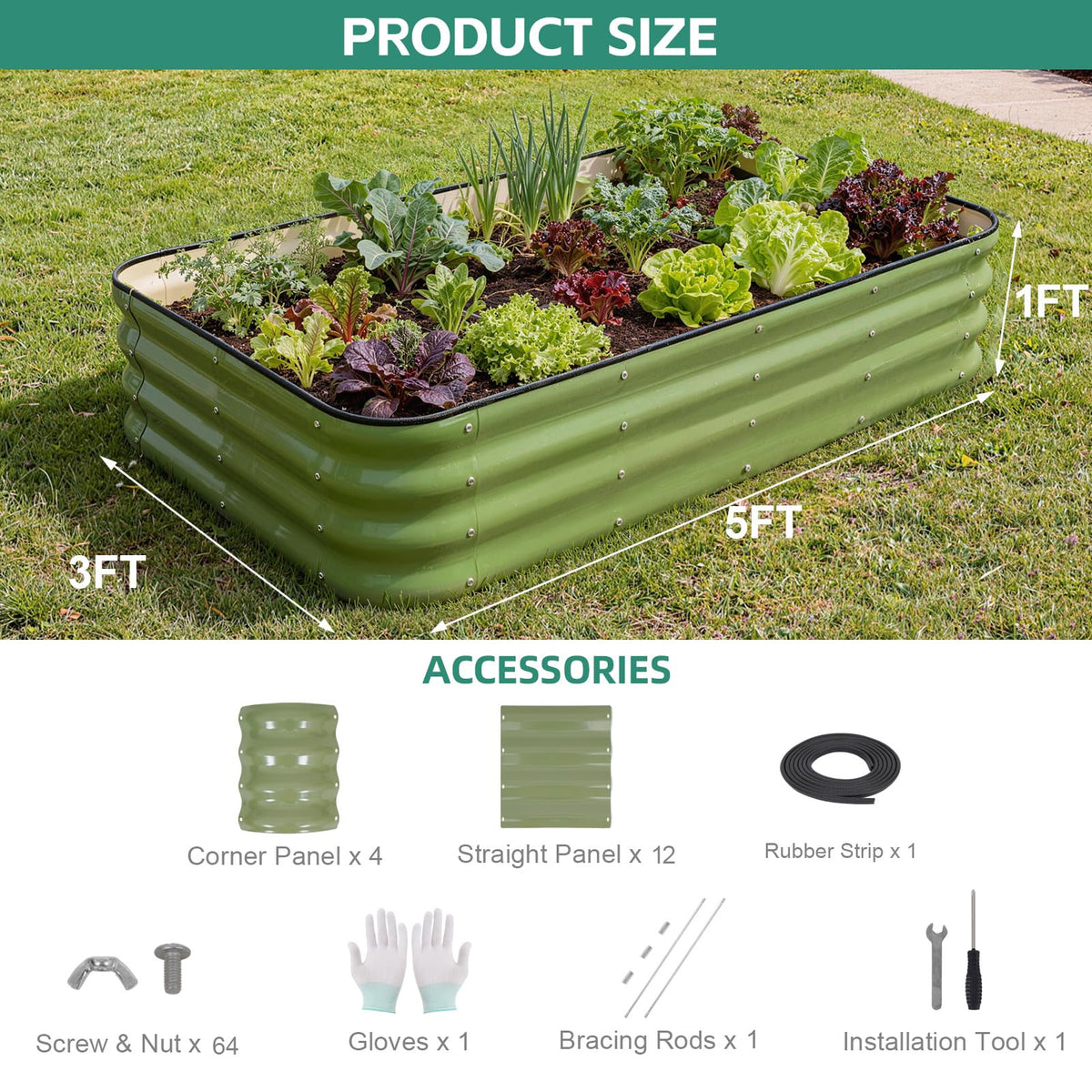 BIRDSINYARD 6x2x1ft configuration supports flexible garden layouts