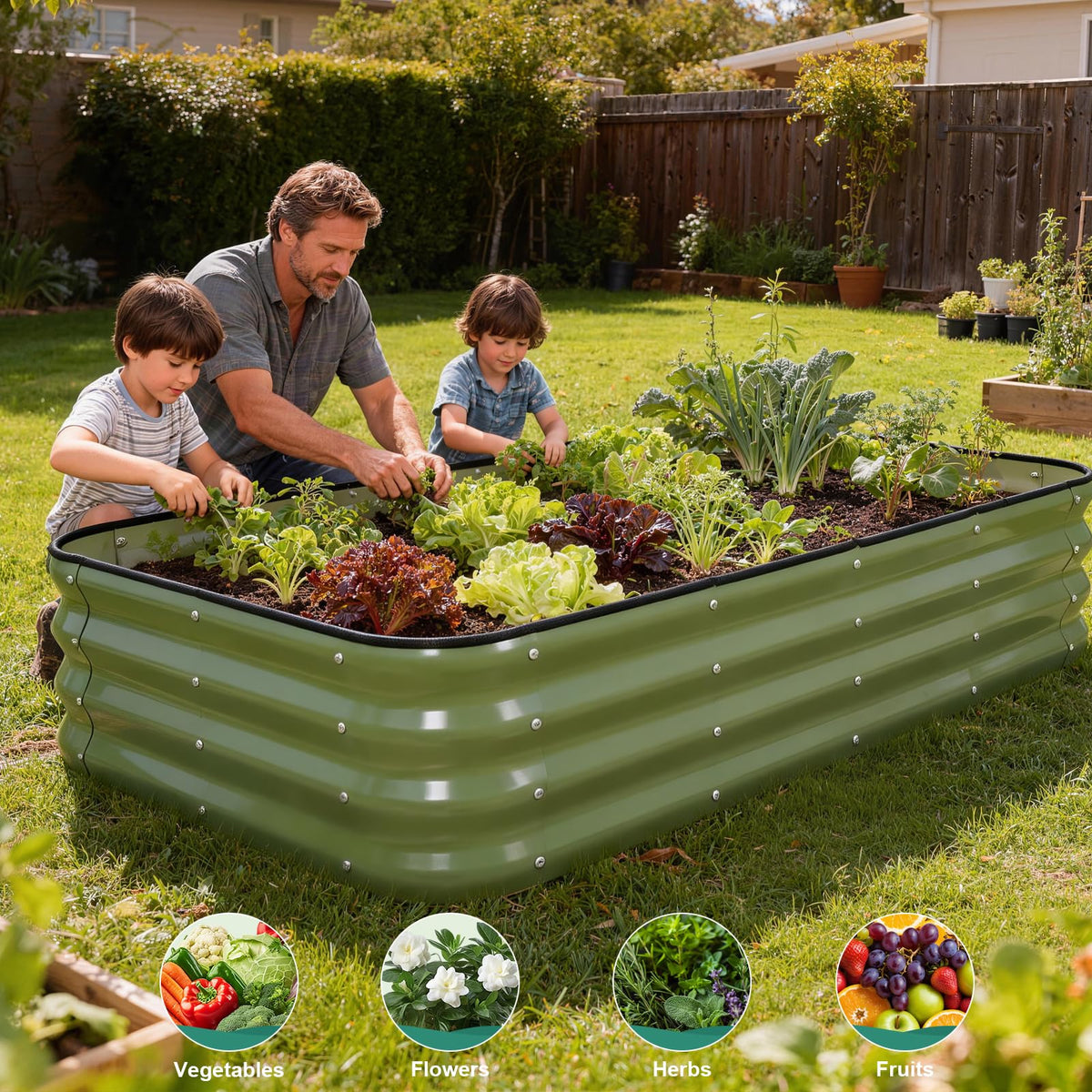 BIRDSINYARD garden bed with included gloves encourages comfortable gardening