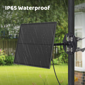 Birdfy IP65 weatherproof panel stands up to rain and dust outdoors.