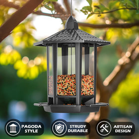 Birdream garden gift idea showcasing a charming backyard feeding setup.
