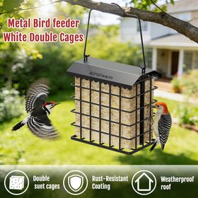 Birdream open cage on Birdream suet feeder simplifies cleaning maintenance.