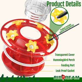 Birdream weather-resistant plastic feeder designed for outdoor use in any season