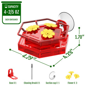 Birdream feeder with leak-resistant design and flip-top lid to reduce drips