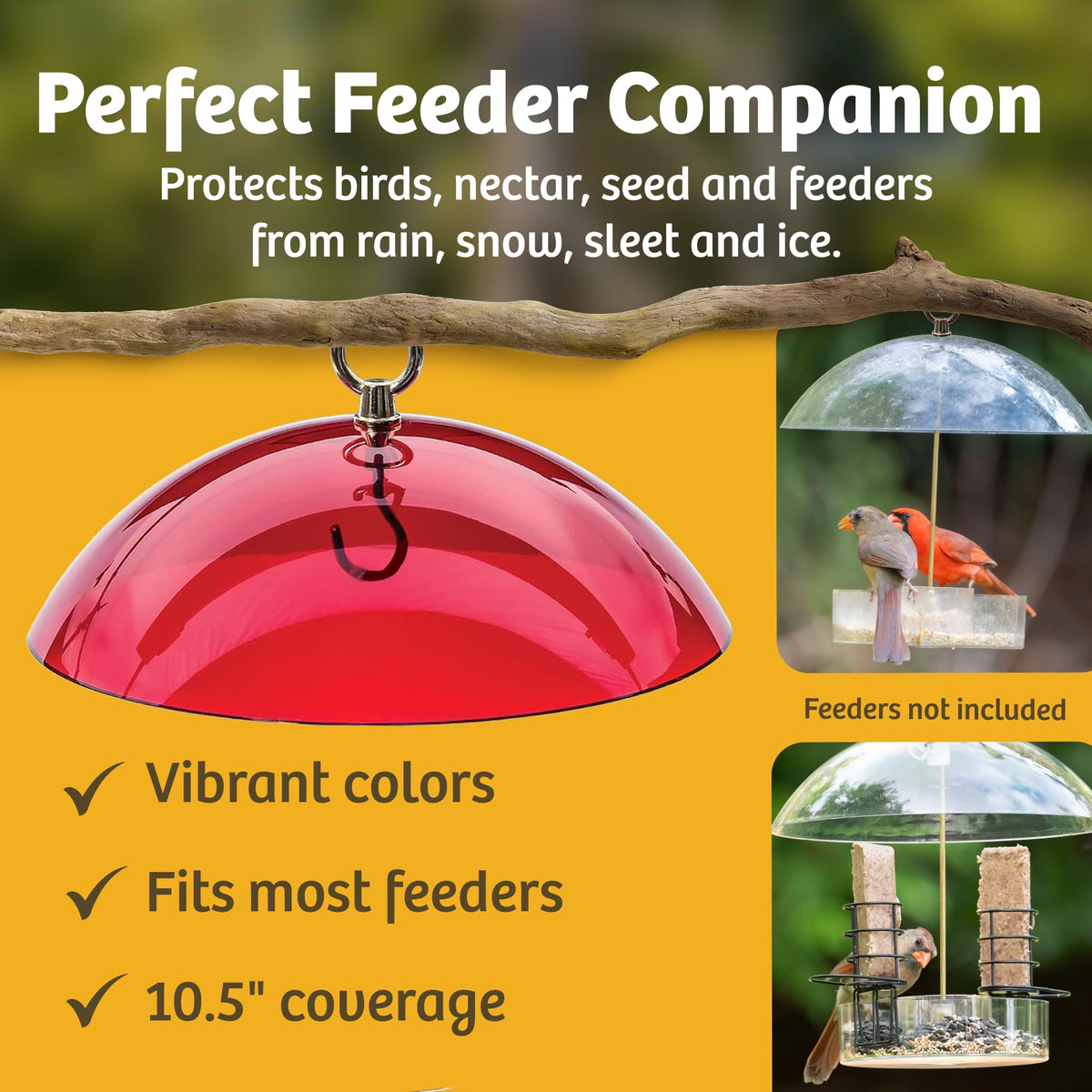 Birds Choice chrome-hanger and hook simplify installation on hanging feeders