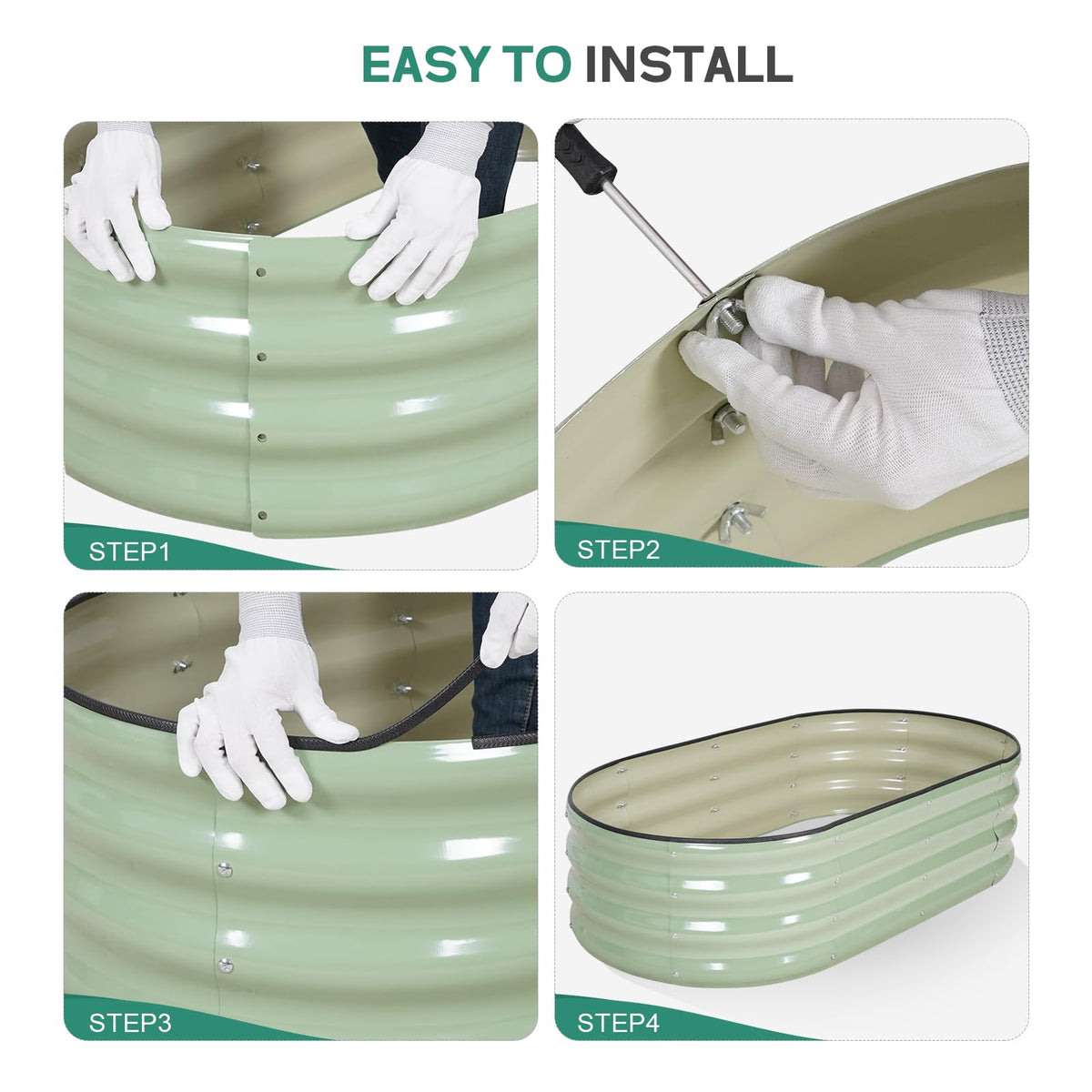 BIRDSINYARD gardening gloves included for protected planting sessions.